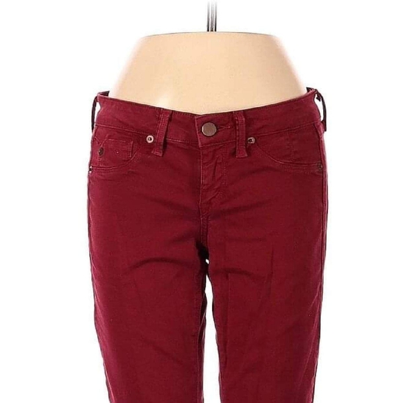 Gray Saks Fifth Avenue Red Jeans - Picture 2 of 5